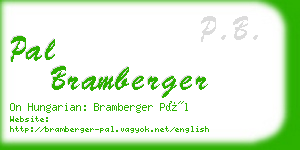 pal bramberger business card